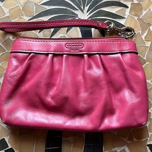 Leather Coach Wristlet